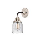 288-1W-BPN-G54 1-Light 5" Black Polished Nickel Sconce - Seedy Small Bell Glass - LED Bulb - Dimmensions: 5 x 6.75 x 10.125 - Glass Up or Down: Yes