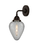 288-1W-OB-G165 1-Light 6.5" Oil Rubbed Bronze Sconce - Clear Crackle Geneseo Glass - LED Bulb - Dimmensions: 6.5 x 7.5 x 13.125 - Glass Up or Down: Yes