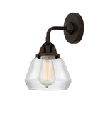288-1W-OB-G172 1-Light 6.75" Oil Rubbed Bronze Sconce - Clear Fulton Glass - LED Bulb - Dimmensions: 6.75 x 7.625 x 9.625 - Glass Up or Down: Yes