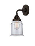 288-1W-OB-G182 1-Light 6" Oil Rubbed Bronze Sconce - Clear Canton Glass - LED Bulb - Dimmensions: 6 x 7.25 x 11.625 - Glass Up or Down: Yes