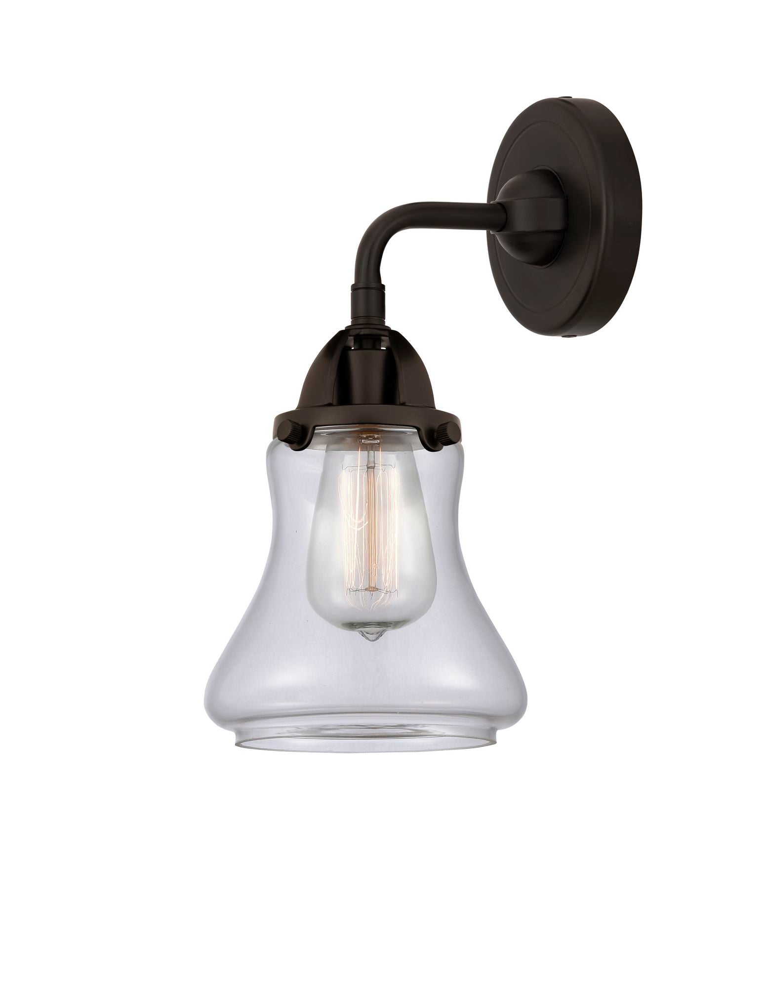 288-1W-OB-G192 1-Light 6" Oil Rubbed Bronze Sconce - Clear Bellmont Glass - LED Bulb - Dimmensions: 6 x 7.25 x 10.625 - Glass Up or Down: Yes