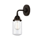 288-1W-OB-G312 1-Light 4.5" Oil Rubbed Bronze Sconce - Clear Dover Glass - LED Bulb - Dimmensions: 4.5 x 6.5 x 10.875 - Glass Up or Down: Yes