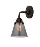288-1W-OB-G63 1-Light 6.25" Oil Rubbed Bronze Sconce - Plated Smoke Small Cone Glass - LED Bulb - Dimmensions: 6.25 x 7.375 x 10.125 - Glass Up or Down: Yes