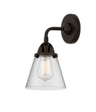 288-1W-OB-G64 1-Light 6.25" Oil Rubbed Bronze Sconce - Seedy Small Cone Glass - LED Bulb - Dimmensions: 6.25 x 7.375 x 10.125 - Glass Up or Down: Yes