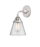 288-1W-PC-G64 1-Light 6.25" Polished Chrome Sconce - Seedy Small Cone Glass - LED Bulb - Dimmensions: 6.25 x 7.375 x 10.125 - Glass Up or Down: Yes
