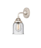 288-1W-PN-G54 1-Light 5" Polished Nickel Sconce - Seedy Small Bell Glass - LED Bulb - Dimmensions: 5 x 6.75 x 10.125 - Glass Up or Down: Yes