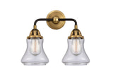 288-2W-BAB-G194 2-Light 14" Black Antique Brass Bath Vanity Light - Seedy Bellmont Glass - LED Bulb - Dimmensions: 14 x 7.25 x 12.625 - Glass Up or Down: Yes