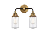 288-2W-BAB-G314 2-Light 12.5" Black Antique Brass Bath Vanity Light - Seedy Dover Glass - LED Bulb - Dimmensions: 12.5 x 6.5 x 12.875 - Glass Up or Down: Yes