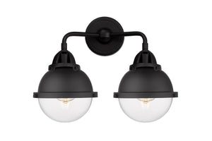 288-2W-BK-HFS-62-BK-LED 15.25" 2-Light Matte Black LED Bath Vanity Lig LED