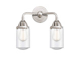 288-2W-PC-G314 2-Light 12.5" Polished Chrome Bath Vanity Light - Seedy Dover Glass - LED Bulb - Dimmensions: 12.5 x 6.5 x 12.875 - Glass Up or Down: Yes