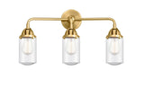 3-Light 22.5" Black Antique Brass Bath Vanity Light - Seedy Dover - LE LED