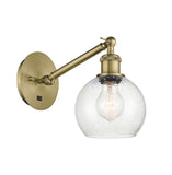 1-Light 6" Athens Sconce - Globe-Orb Seedy Glass - Choice of Finish And Incandesent Or LED Bulbs