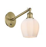 1-Light 5.75" Norfolk Sconce - Globe-Orb Matte White Glass - Choice of Finish And Incandesent Or LED Bulbs