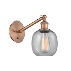 1-Light 6" Belfast Sconce - Globe-Orb Seedy Glass - Choice of Finish And Incandesent Or LED Bulbs