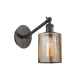 317-1W-OB-G116 1-Light 5.3" Oil Rubbed Bronze Sconce - Mercury Cobbleskill Glass - LED Bulb - Dimmensions: 5.3 x 11.875 x 11.375 - Glass Up or Down: Yes