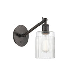 317-1W-OB-G342 1-Light 5.3" Oil Rubbed Bronze Sconce - Clear Hadley Glass - LED Bulb - Dimmensions: 5.3 x 12.25 x 12.75 - Glass Up or Down: Yes