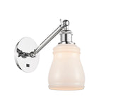 317-1W-PC-G391 1-Light 5.3" Polished Chrome Sconce - White Ellery Glass - LED Bulb - Dimmensions: 5.3 x 12.375 x 12.75 - Glass Up or Down: Yes