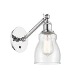 317-1W-PC-G394 1-Light 5.3" Polished Chrome Sconce - Seedy Ellery Glass - LED Bulb - Dimmensions: 5.3 x 12.375 x 12.75 - Glass Up or Down: Yes