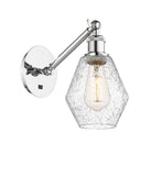 317-1W-PC-G654-6 1-Light 6" Polished Chrome Sconce - Seedy Cindyrella 6" Glass - LED Bulb - Dimmensions: 6 x 12.875 x 11.375 - Glass Up or Down: Yes