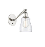 317-1W-PN-G392 1-Light 5.3" Polished Nickel Sconce - Clear Ellery Glass - LED Bulb - Dimmensions: 5.3 x 12.375 x 12.75 - Glass Up or Down: Yes