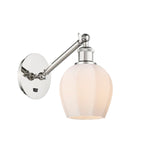 317-1W-PN-G461-6 1-Light 5.75" Polished Nickel Sconce - Cased Matte White Norfolk Glass - LED Bulb - Dimmensions: 5.75 x 12.875 x 12.625 - Glass Up or Down: Yes