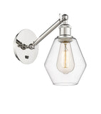 317-1W-PN-G652-6 1-Light 6" Polished Nickel Sconce - Clear Cindyrella 6" Glass - LED Bulb - Dimmensions: 6 x 12.875 x 11.375 - Glass Up or Down: Yes