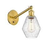 317-1W-SG-G654-6 1-Light 6" Satin Gold Sconce - Seedy Cindyrella 6" Glass - LED Bulb - Dimmensions: 6 x 12.875 x 11.375 - Glass Up or Down: Yes