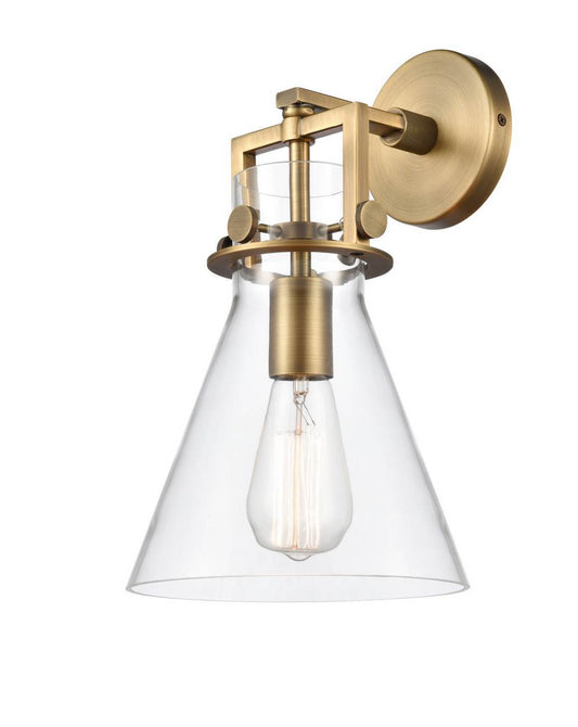 411-1W-BB-8CL-LED 8" 1-Light Brushed Brass LED Sconce LED Bulbs Included