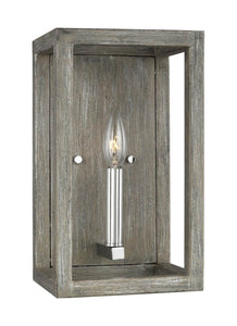 4134501-872 Moffet Street Washed Pine / Chrome 1-Light Wall / Bath Sconce