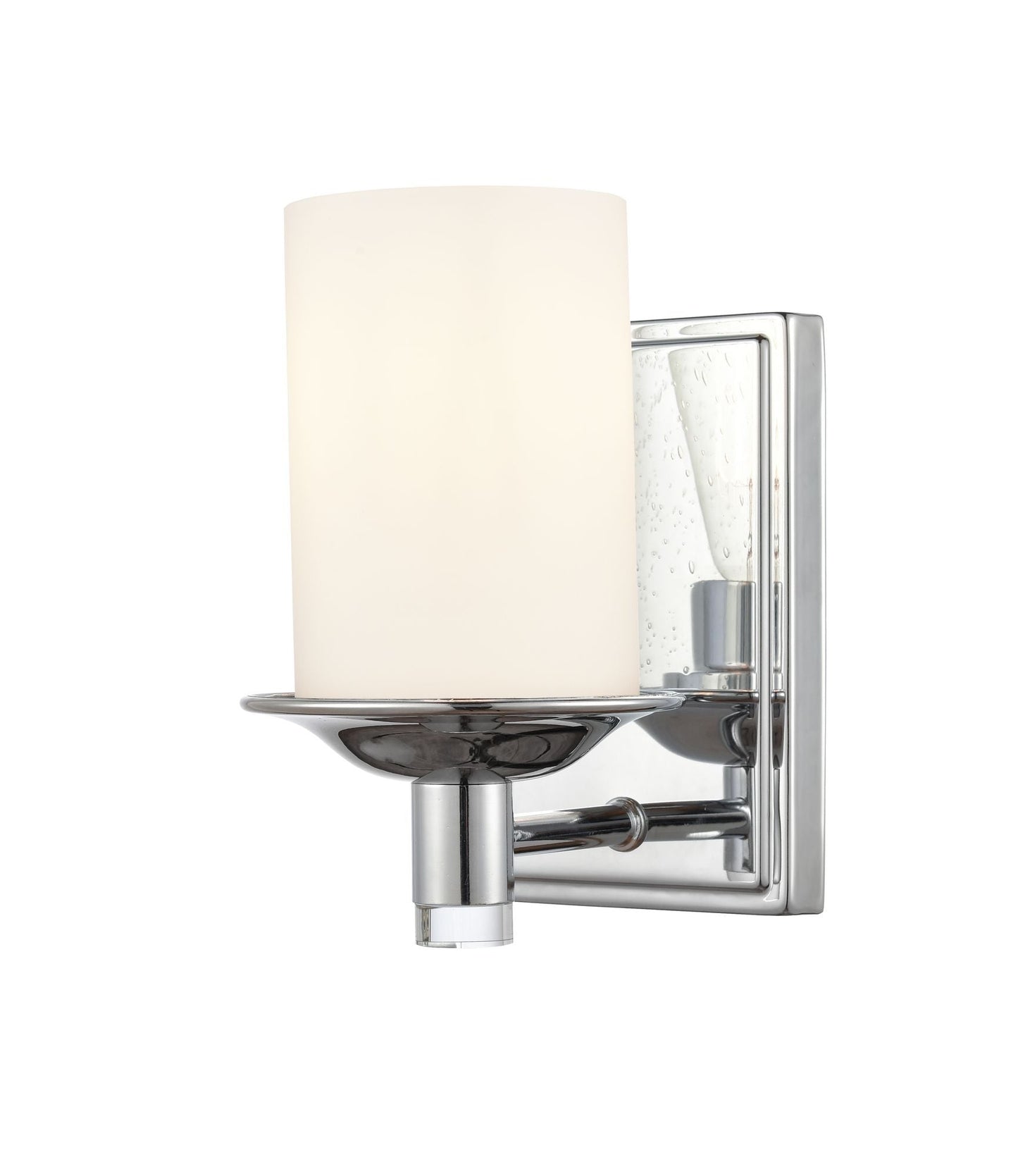 1-Light 4.75" Matte Black Bath Vanity Light - White Manhattan Glass Glass Shade Included LED