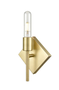 1-Light 6.375" Satin Brass Sconce -  - Incandescent Bulb