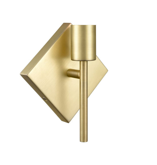 425-1W-SB 1-Light 6.375" Satin Brass Sconce -  - LED Bulb - Dimmensions: 6.375 x 3 x 7.25 - Glass Up or Down: Yes