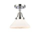 447-1C-PC-G4471 1-Light 8" Polished Chrome Flush Mount - White Caden Glass - LED Bulb - Dimmensions: 8 x 8 x 7 - Sloped Ceiling Compatible: No