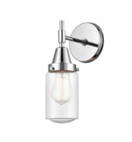 447-1W-PC-G314 1-Light 4.5" Polished Chrome Sconce - Seedy Dover Glass - LED Bulb - Dimmensions: 4.5 x 7.5 x 11.75 - Glass Up or Down: Yes