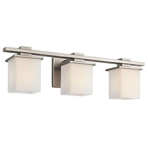 Kichler Lighting 45151AP Tully 24in. 3 Light Vanity Light with Satin Etched Cased Opal Glass Antique Pewter