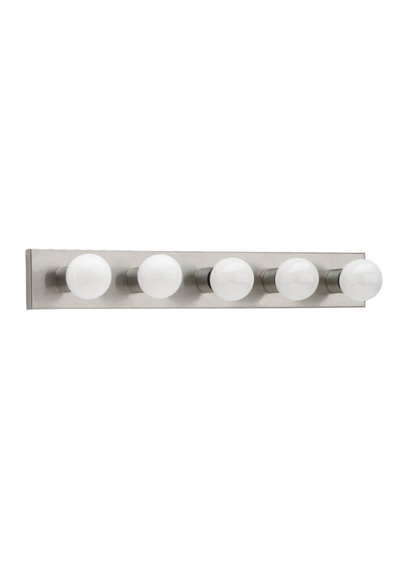 4735-98 Generation Brands Center Stage Brushed Stainless 5-Light Light Wall / Bath