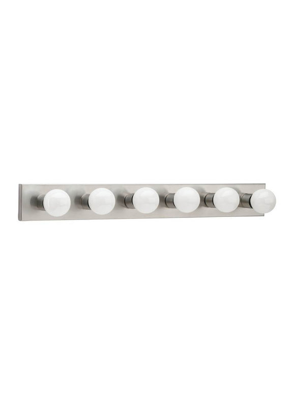 4739-98 Generation Brands Center Stage Brushed Stainless 6-Light Light Wall / Bath