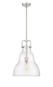 1-Light 14" Brushed Satin Nickel Pendant - Seedy Haverhill LED