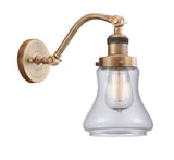 515-1W-BB-G192 1-Light 6.5" Brushed Brass Sconce - Clear Bellmont Glass - LED Bulb - Dimmensions: 6.5 x 10 x 11.5 - Glass Up or Down: Yes