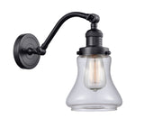 515-1W-BK-G192 1-Light 6.5" Matte Black Sconce - Clear Bellmont Glass - LED Bulb - Dimmensions: 6.5 x 10 x 11.5 - Glass Up or Down: Yes