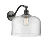 515-1W-OB-G72-L 1-Light 12" Oil Rubbed Bronze Sconce - Clear X-Large Bell Glass - LED Bulb - Dimmensions: 12 x 12 x 13 - Glass Up or Down: Yes