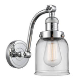 515-1W-PC-G52 1-Light 5" Polished Chrome Sconce - Clear Small Bell Glass - LED Bulb - Dimmensions: 5 x 10 x 11.5 - Glass Up or Down: Yes