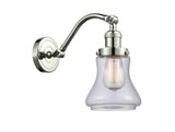 515-1W-PN-G192 1-Light 6.5" Polished Nickel Sconce - Clear Bellmont Glass - LED Bulb - Dimmensions: 6.5 x 10 x 11.5 - Glass Up or Down: Yes