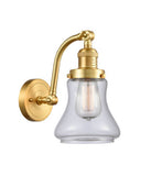 515-1W-SG-G192 1-Light 6.5" Satin Gold Sconce - Clear Bellmont Glass - LED Bulb - Dimmensions: 6.5 x 10 x 11.5 - Glass Up or Down: Yes