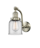 515-1W-SN-G52 1-Light 5" Brushed Satin Nickel Sconce - Clear Small Bell Glass - LED Bulb - Dimmensions: 5 x 10 x 11.5 - Glass Up or Down: Yes