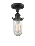 516-1C-OB-232-CL 1-Light 6" Oil Rubbed Bronze Flush Mount - LED Bulb