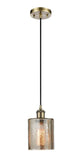 Cord Hung 5" Cobbleskill Mini Pendant - Drum Mercury Glass - Choice of Finish And Incandesent Or LED Bulbs