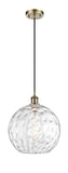 Cord Hung 12" Athens Water Glass Pendant - Choice of Finish And Incandesent Or LED Bulbs