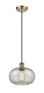 Cord Hung 9.5" Gorham Mini Pendant - Globe-Orb Mica Glass - Choice of Finish And Incandesent Or LED Bulbs