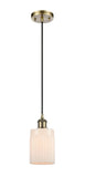 Cord Hung 4.5" Hadley Mini Pendant - Drum Matte White Glass - Choice of Finish And Incandesent Or LED Bulbs